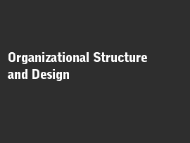 Online quiz Organizational Structure and Design