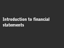Online quiz Introduction to financial statements