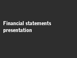 Online quiz Financial statements presentation