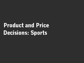 Online quiz Product and Price Decisions: Sports