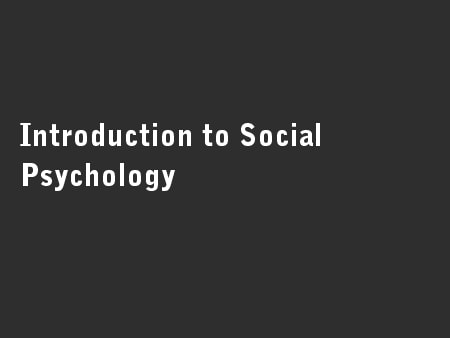 Введение в социальной психологии