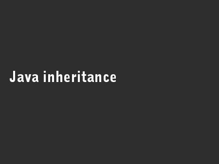 Java inheritance