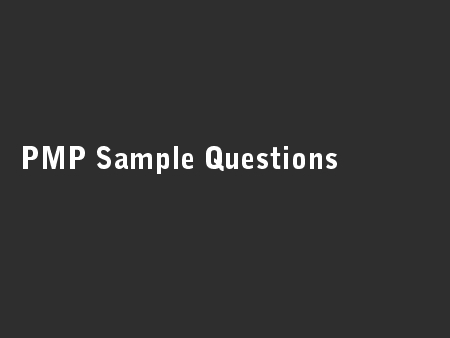 PMP Sample Questions