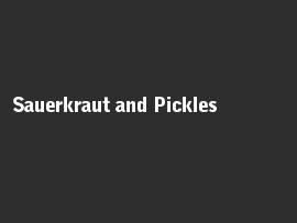 Online quiz Sauerkraut and Pickles