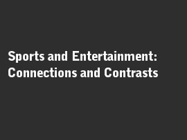 Online quiz Sports and Entertainment: Connections and Contrasts
