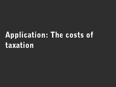 Application: The costs of taxation