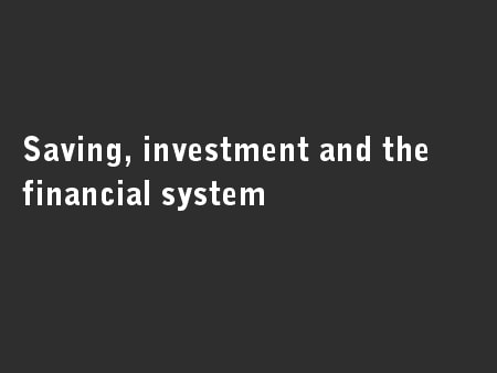 Saving, investment and the financial system