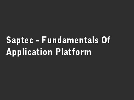Saptec - Fundamentals Of Application Platform