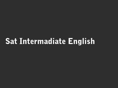 Sat Intermadiate English